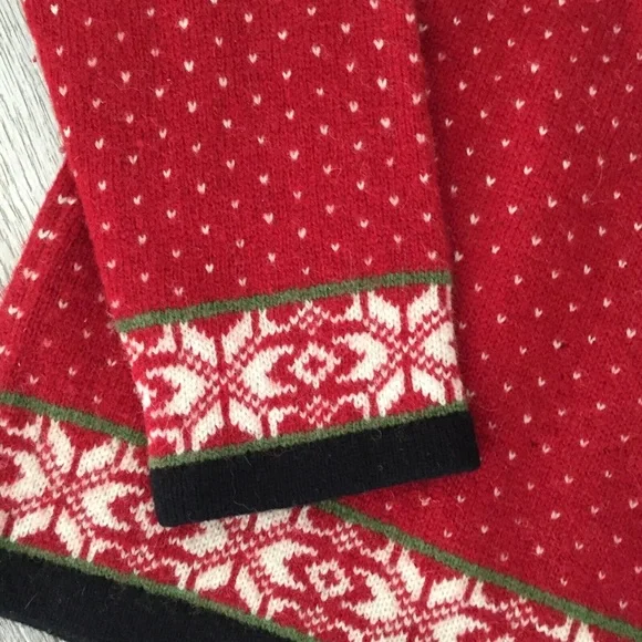 Susan Bristol Women Wool Cardigan Sweater Nordic Fair Isle Metal Clasps Hooks Lg - Picture 8 of 9